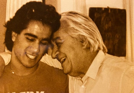 Sergiu Celibidache, conductor, with his son Serge.