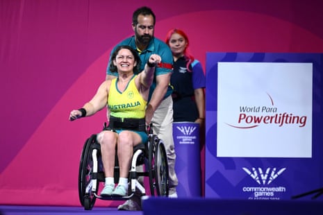 Natasha Price of Australia competes in the Women’s Lightweight Para Powerlifting.