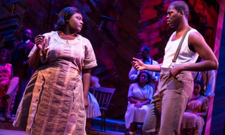 Danielle Brooks on stage in The Color Purple.