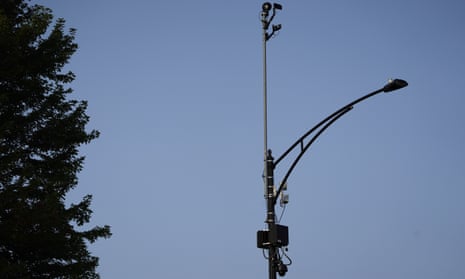 ShotSpotter equipment overlooks an intersection in Chicago.
