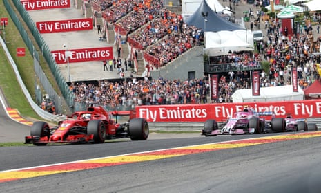 Sebastian Vettel (left) won the Belgian Grand Prix in Spa, to close the gap on Lewis Hamilton in the drivers’ standings.