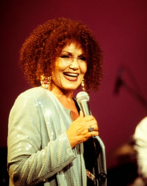 Cleo Laine performs live on stage at the Brecon Jazz Festival in Wales, August 1995