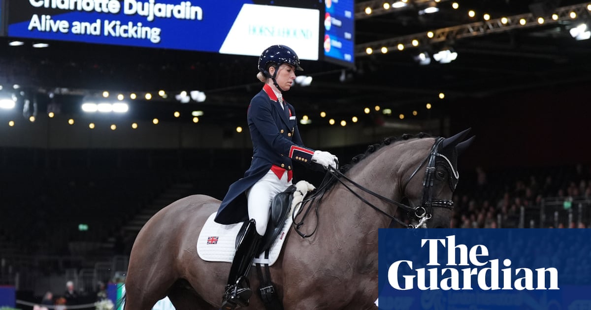 Charlotte Dujardin ‘very emotional’ at warm reception after horse-whipping ban