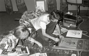 Working with Clapton on artwork for “There’s One in Every Crowd”, 1974/1975