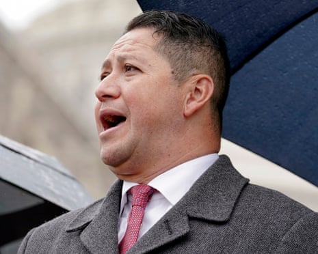 Tony Gonzales speaks during a news conference on 7 December 2022.