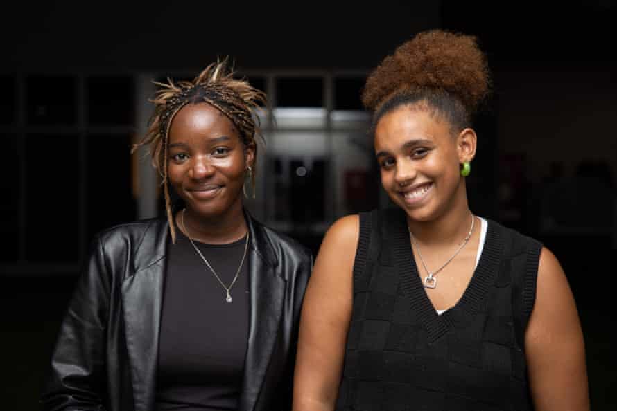 Amarachi Ogugoum and Ezara Lowes during the intermission