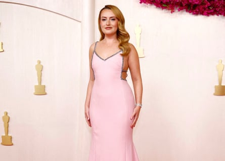 Amelia Dimoldenberg at the Oscars.