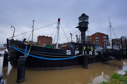 Spurn Lightship berthed in a dock