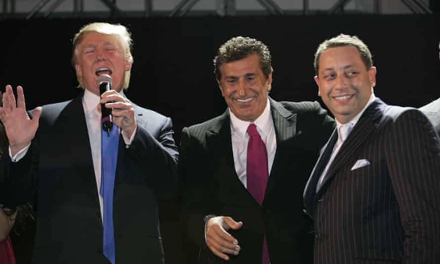 Donald Trump, Tevfik Arif and Felix Sater attend the Trump Soho Launch Party in New York on 19 September 2007.