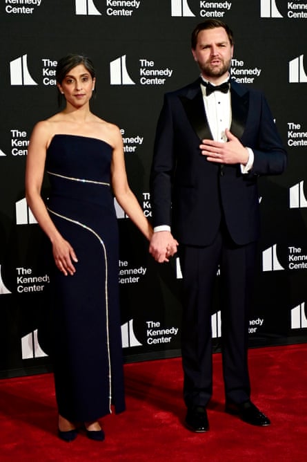 Usha Vance and vice-president JD Vance attend the opening night of Les Misérables.
