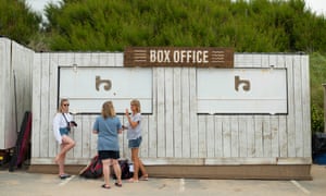 The Boardmasters box office at Fistral Beach, Newquay was closed