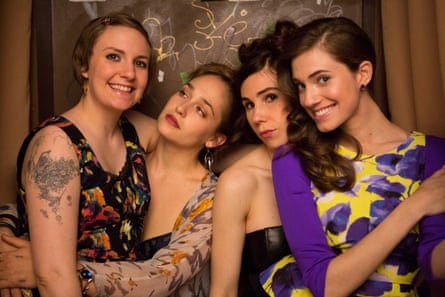 Lena Dunham, Jemima Kirke, Zosia Mamet and Allison Willliams in Girls.