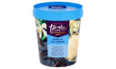 Sainsbury’s Taste the Difference vanilla ice-cream for the filter july 19 2025