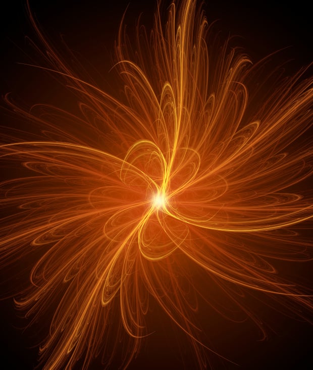 An artist’s illustration of nuclear fusion.