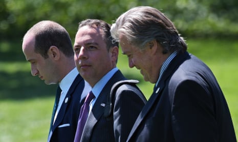 Reince Priebus on the south lawn of the White House on 18 April 2017 in Washington DC.