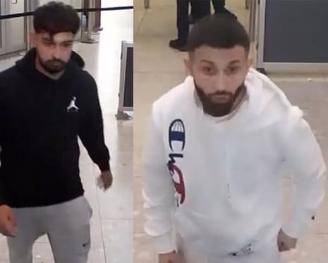 Police CCTV footage of Nandito Badea and George Stana.