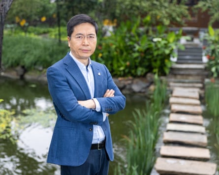 Song-Chun Zhu in the gardens outside his office at Peking University, 10 July 2025.
