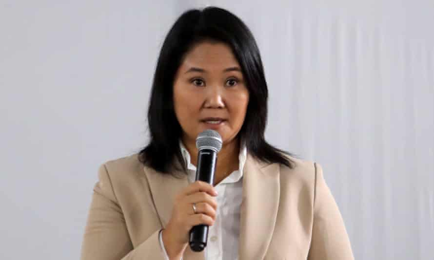 Kandidat presiden konservatif Peru Keiko Fujimori setelah bandingnya untuk mengubah hasil pemilihan ditolak pada hari Senin.