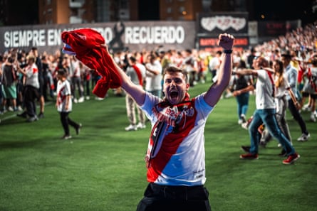 A jubilant Rayo fan