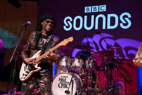 Nile Rodgers at the starry Tate Modern launch of BBC Sounds.