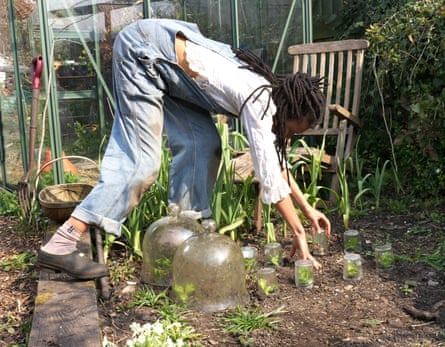 ‘Create and allow as many niches for diverse life as possible’: Poppy working in her garden.