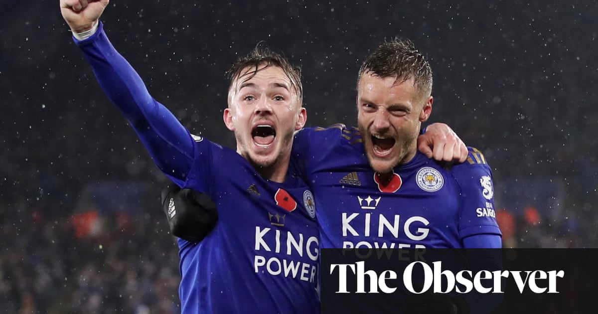 Jamie Vardy takes Leicester second as pressure on Arsenal’s Unai Emery grows