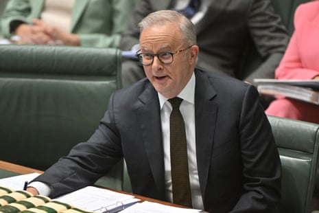 Prime Minister Anthony Albanese during question time on Wednesday.
