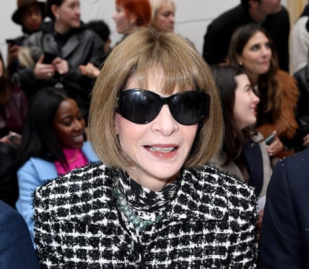 US Vogue editor, Anna Wintour, shortly before lockdown began.