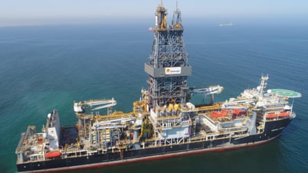 A drill ship near Walvis Bay, Namibia
