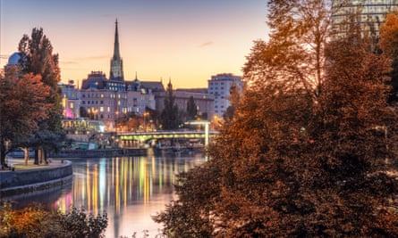 Vienna view with river