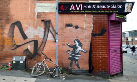The Banksy artwork in Nottingham.