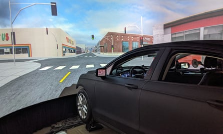 The driving simulator at the HumanFIRST Lab.