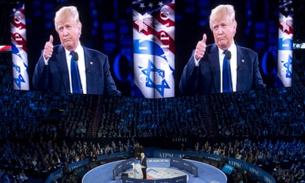 trump gives thumbs up on stage
