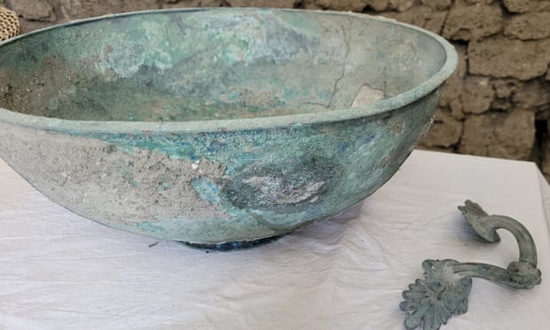One of the well-preserved decorative bowls discovered in Pompeii.