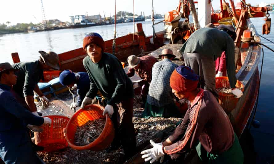 Thai fishing industry, migrant workers from Myanmar and Cambodia in Thailand.