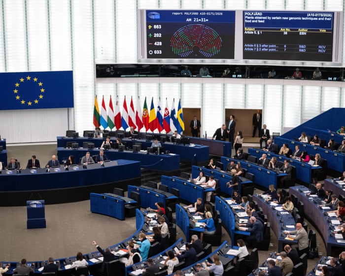 Rightwing MEPs chant 'send them back' after controversial deportation plans are passed – video