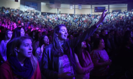 A convocation at the Vines Center in Lynchburg, Virginia, which topped the list of ‘Bible-minded cities’.