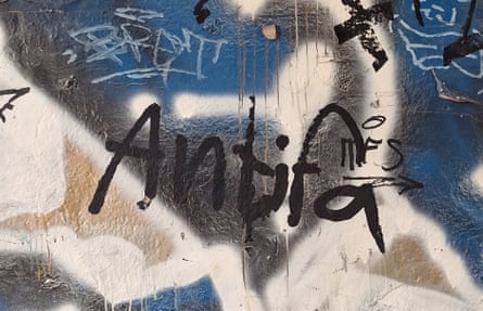 ‘Antifa’ graffiti in Rostock, Germany, 2025.