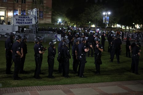 Police gather at UCLA.