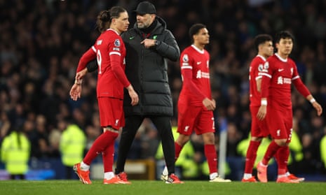 Jürgen Klopp admitted only a ‘crisis’ at rivals will keep Liverpool in Premier League title race