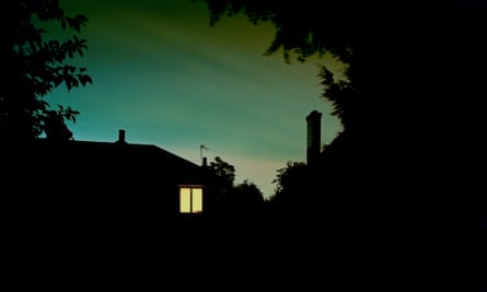 house at night