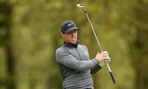 Rory McIlroy, pictured practising for this week’s Irish Open, says: ‘I just need to string four good rounds together in a tournament and I feel like from there I’ll be off and running.’