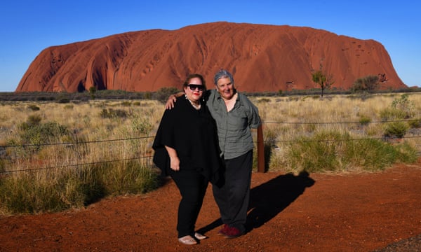 Pat Anderson and Megan Davis at Uluru.