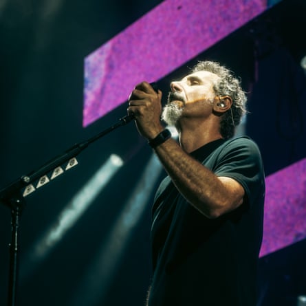 Serj Tankian of System of a Down at Tottenham Hotspur Stadium.