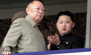 Kim with his father in 2010