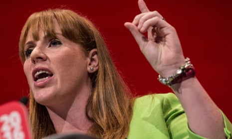 Angela Rayner addressing the Labour conference.