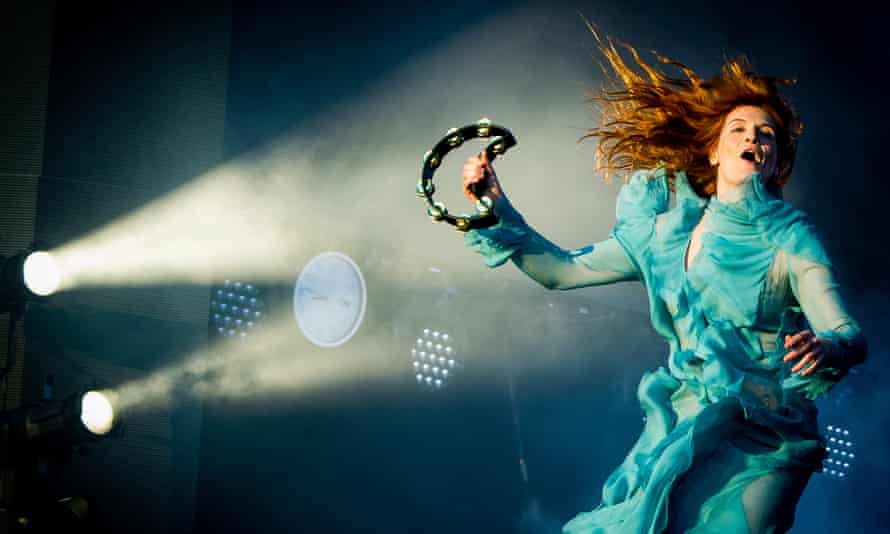 Welch performing with Florence + the Machine at British Summer Time festival, Hyde Park, London, July 2016.