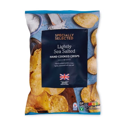 Aldi Specially Selected lightly salted hand-cooked crisps