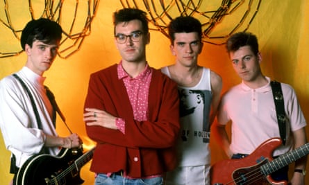 Johnny Marr, Morrissey, Mike Joyce and Andy Rourke of the Smiths in 1985.