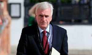 John McDonnell, the shadow chancellor, is speaking at the Labour conference today.
